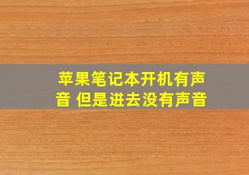 苹果笔记本开机有声音 但是进去没有声音